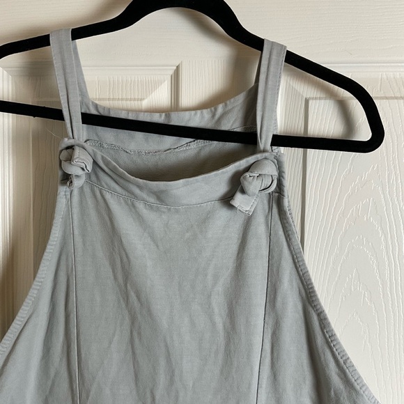 Ladies Italian Lagenlook 2 Pocket Front Tie Comfy Cotton Jumpsuit - Picture 3 of 10